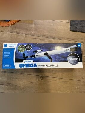 NIB Omega Educational Insights Telescope Box - Blue and White